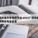 广西民族大学考研专业:2021广西民族大学研究生专业目录